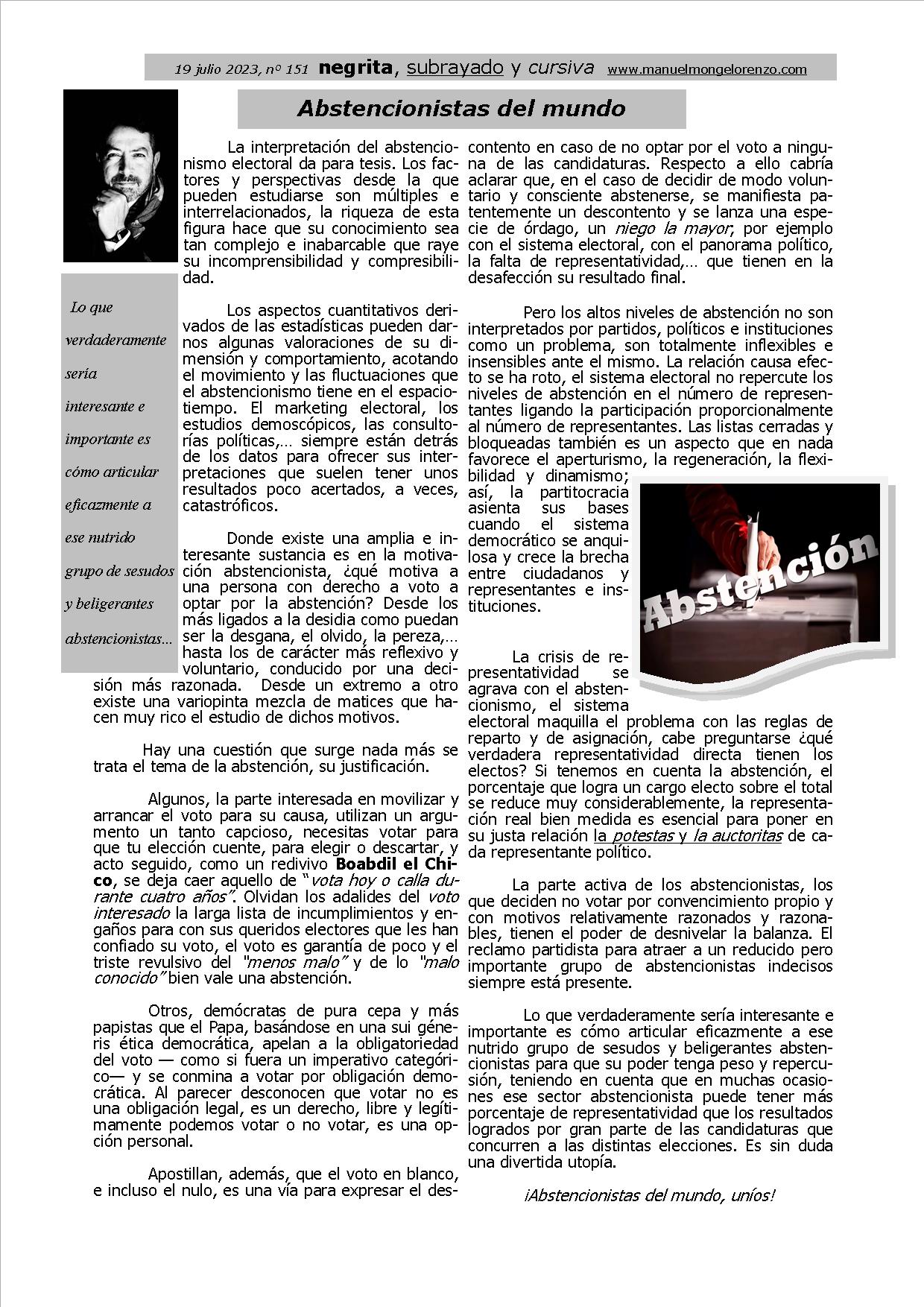 NSC 152 Abstencionistas del mundo